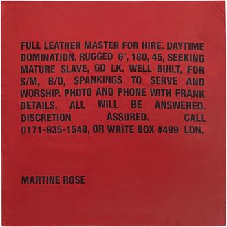 Martine Rose Classified Scarf - unisex - Accessoires - Rood - Maat: ONE Size Zijde
