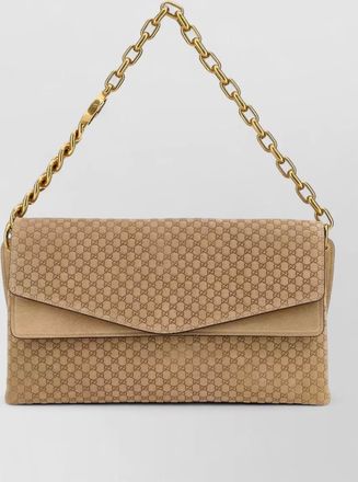 Gucci suede large shoulder bag chain strap