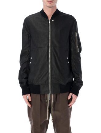 Rick Owens Black Band Collar Jacket