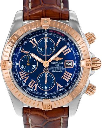Breitling Pre-owned Breitling Chronomat Evolution Chronograph Automatic Chronometer Blue Dial Mens Watch C13356