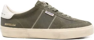 Golden Goose Green Vintage Suede Low-Top Sneakers
