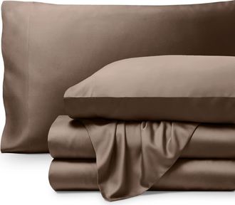 Bare Home Cooling Rayon Sheet Set - Split Head King in Taupe at Nordstrom