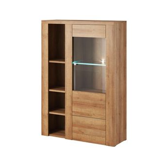Petits Meubles Vajillero 1 puerta con led paneles de aglomerado madera