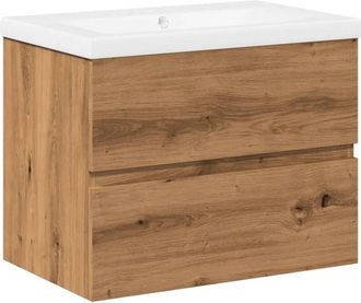 vidaXL Sink Cabinet with Built-in Basin Artisan Oak vidaXL