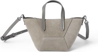 Brunello Cucinelli Suede mini BC Duo bag in Green at Nordstrom