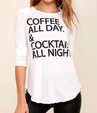 Chaser Coffee And Cocktails Top In White