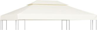 vidaXL vidaXL Telo di Ricambio per Gazebo 310g/m&sup2; Bianco Crema 3x4m