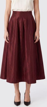 Alberta Ferretti Gonna midi a tubino in taffet&agrave; con vita alta e chiusura posteriore