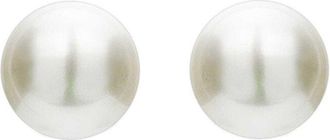 Genevive Silver 9Mm Pearl Studs