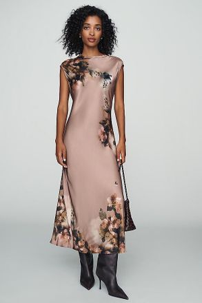 Maeve Charlette Mock-Neck Midi Slip Dress