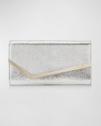Jimmy Choo London Emmie Dusty Glitter Clutch Bag