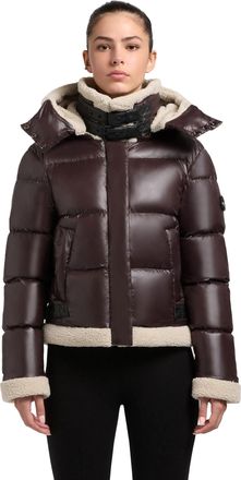 Khujo Nessie2 Womens Warm Winter Jacket with Plush Elements and Removable Hood XS-XXL, Moody Plum, L