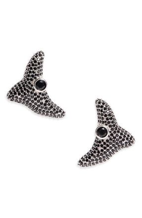 Collina Strada Super Trigon Stud Earrings in Black Diamond at Nordstrom