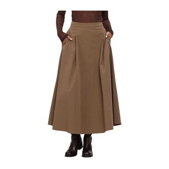 Minus Rokken, Dames, Bruin, L, Msrosea Midi Rok