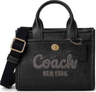 Coach Cargo Tote Bag 20 Shoulder Handbags Black, Cotton/Leather/Textile