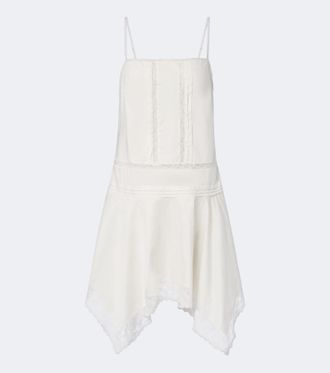 Staud Corinna embroidered cotton voile minidress