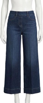 Spanx Everywhere Crop Wide Leg Jean In Authentic Blue