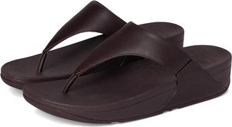 FitFlop Lulu Leather Toepost Womens Wedge Shoes Plumberry : 10 M (B)