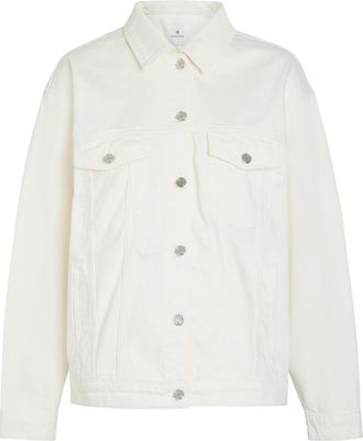 Anine Bing Rory Panelled Denim Jacket - Ecru - S (UK8-10 / S)