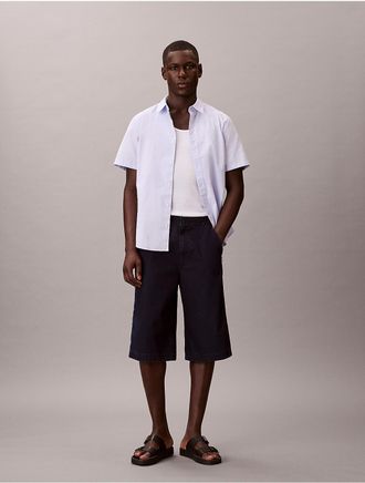 Calvin Klein Jeans Calvin Klein Mens Nylon Denim Long Shorts - Dark Blue - XL