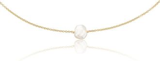 Lily & Roo Gold Single Baroque Pearl Choker