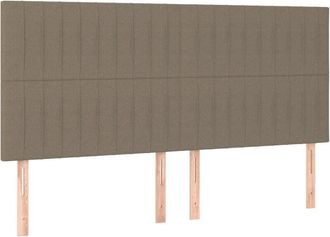 vidaXL Cabeceros 4 Unidades Tela Gris Taupe 80x5x78/88 Cm Vidaxl