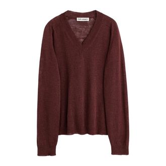 Our Legacy V-neck Knitwear, male, Brown, Size: S V-neck Knitwear