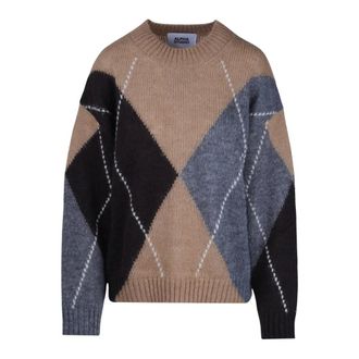 Alpha Studio Maglia girocollo a rombi - - Knitwear - Donna - Multicolore - S