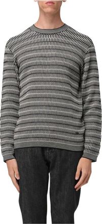 Emporio Armani Truien & Vesten, Heren, Blauw, M, Gebreide Trui met Print