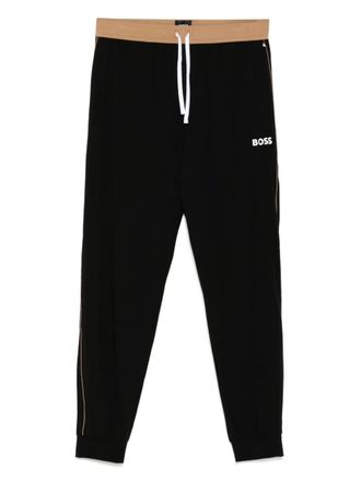 BOSS logo-print track pants - Black