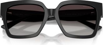 Jimmy Choo London 54mm Gradient Square Sunglasses in Black /Gradient Gray at Nordstrom