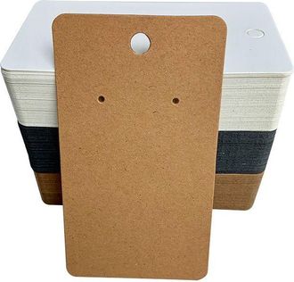 OEM Expositores Y Embalajes De Cart&oacute;n Kraft Para Bisuter&iacute;a (paquete De 300) - 8,9 X 5 Cm - Embalaje Para Joyer&iacute;a En Negro, Blanco Y Marr&oacute;n - Para Joyas, C