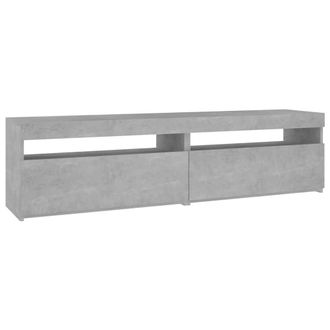 Berkfield Home TV Cabinets 2 pcs with LED Lights Concrete Grey 75x35x40 cm | Size: 75 x 35 x 40 cm