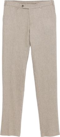 Pantaloni Torino felted trousers - men - Elastane/Cashmere/Virgin Wool - 52 - Brown