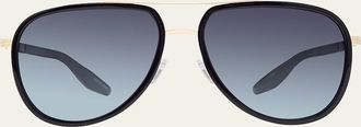 Barton Perreira Cani Titanium Aviator Sunglasses
