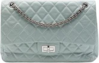 Chanel Pre-owned Leather chanel-bags - Dames - Vintage Schoudertas - Grijs - ONE Size - Vintage