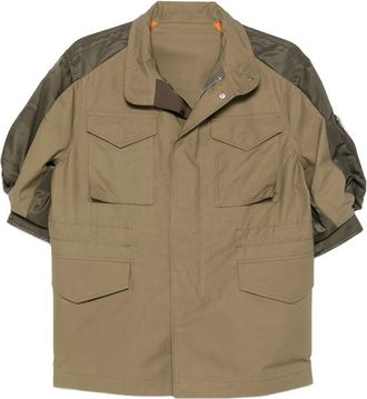 sacai Panelled Drawstring-waist Jacket