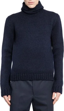 Prada Mens Blue Wool Sweatshirt Clothing
