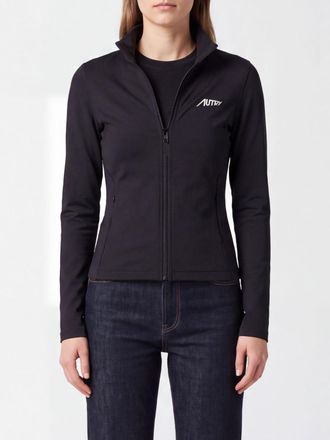 Autry Slim Fit Zip-Up Sweatshirt in Technical Jersey with High Neck