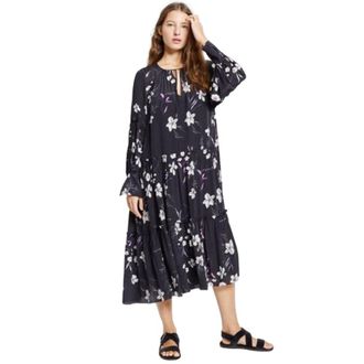 Closed Floral Print Satin Dress Size XS