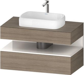 Duravit Duravit - Qatego Consola Mueble Bajo Lavabo, 1 Extra&iacute;ble, 1 Caj&oacute;n