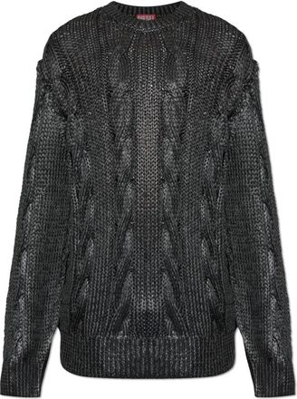 Diesel Sweater K-Michiu - Heren - Ronde hals truien - Zwart - L - Truien & Vesten