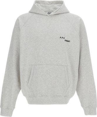 A.P.C. Light Grey Logo Hoodie