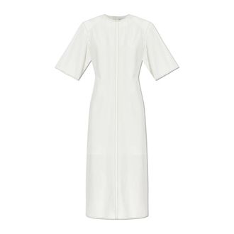 Ami Midi Dresses, female, White, Size: 3XS Dress with a slit