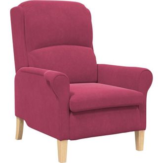 vidaXL Sill&oacute;n Rojo Vino Tinto 76 X 94 X 102 Cm Terciopelo Vidaxl
