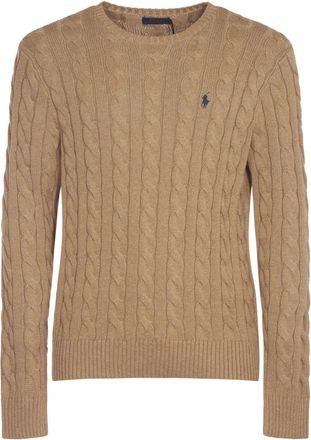 Polo Ralph Lauren Rondgebreide trui - Heren - Ronde hals truien - Bruin - M - Truien & Vesten