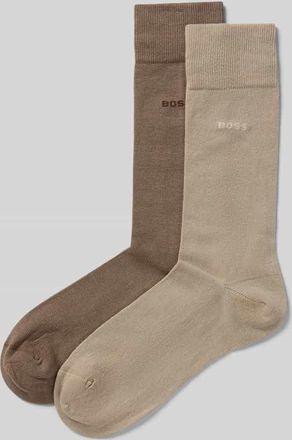 HUGO BOSS Socken aus Baumwoll-Mix im 2er-Pack in Beige, Gr&ouml;&szlig;e 39-42