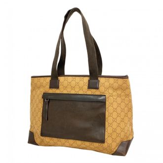 Gucci Brown Denim Tote Bag (Pre-Owned)