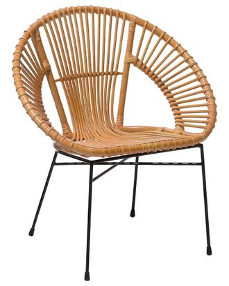 Beliani Sedia In Rattan Beige Sarita