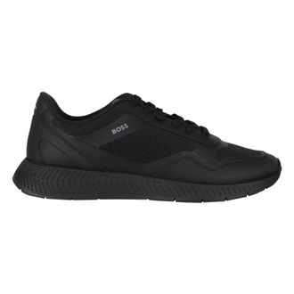 HUGO BOSS Schoenen, Heren, Zwart, 45 EU, Katoen, Titanium Runn